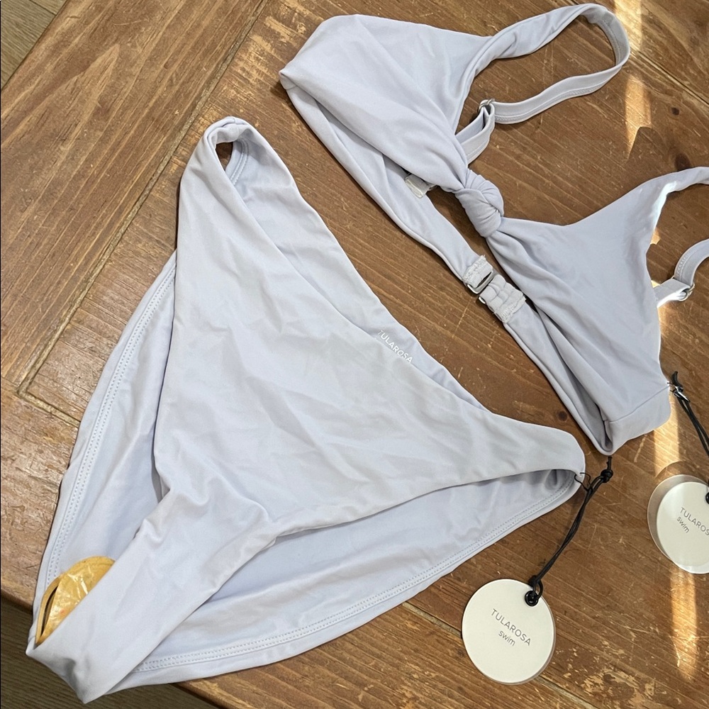 Tularosa Soft Gray Two-Piece Bikini Set